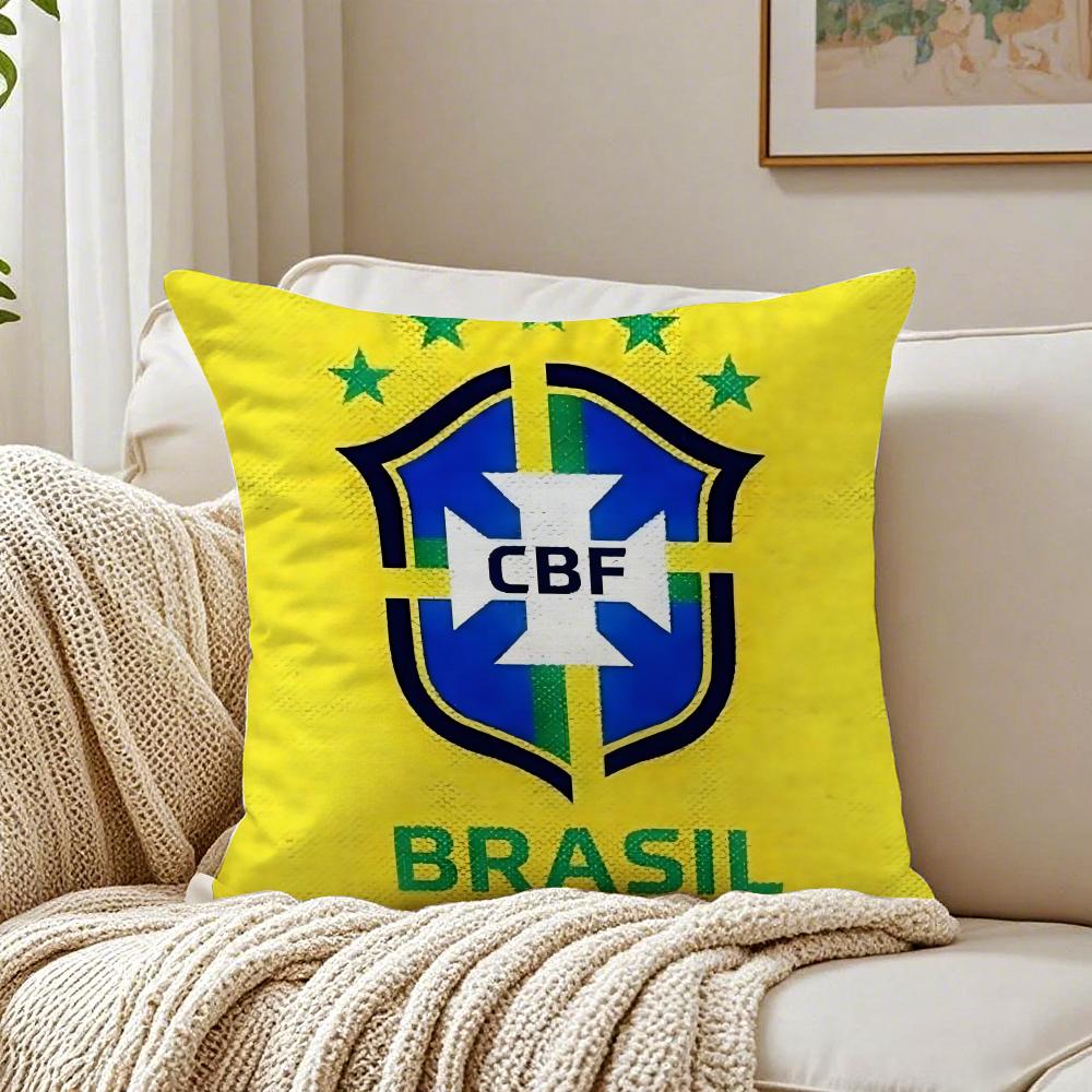 Federa per Cuscino Bandiera del Brasile Lino Minimalista Morbida per Divano Letto Decorazione Stanza Casa