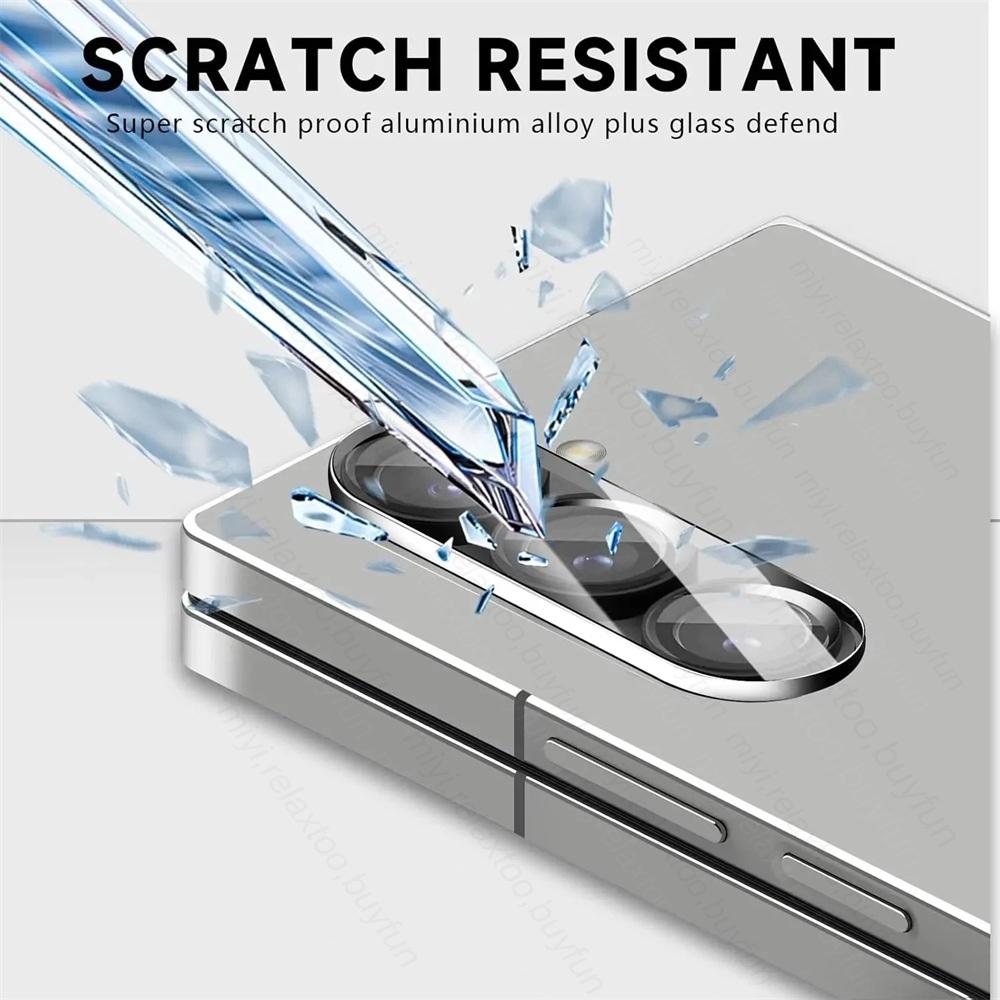 2Pcs High Definition 9H Tempered Glass Curved Camera Lens Protectors Cap for Samsung Galaxy Z Fold 7 6 5 Phone Camera Lens Film
