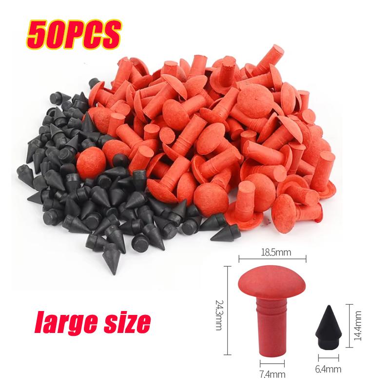 Vacuum Tire Rubber Bullet Tire Repair Tool Mushroom Nail + Lead Electric Vehicle Motorcycle Tire Repair Tool Auto Parts