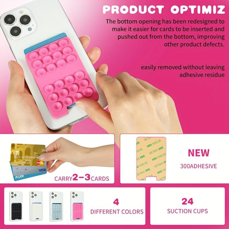 1 pezzo Supporto per Telefono con Ventosa in Silicone con Portafoglio Porta Carte per Selfie Comodi, Compatibile con Android e iPhone