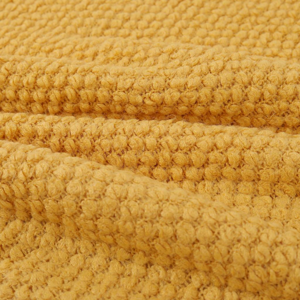 KitchenCamp Waffle Blanket, 130cm x 150cm, for Camping and Outdoors (Yellow)