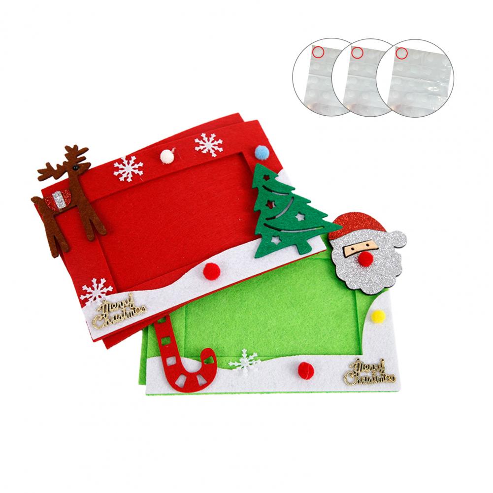 2 Pcs Santa Claus Decoration Photo Frame Xmas Trees Photo Holder Frame Christmas Gift Picture Frame Festive Holiday Decoration