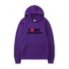 Mens Oversized Hooded Sweatshirt With Heart Print Casual Loose Fit Pullover Streetwear