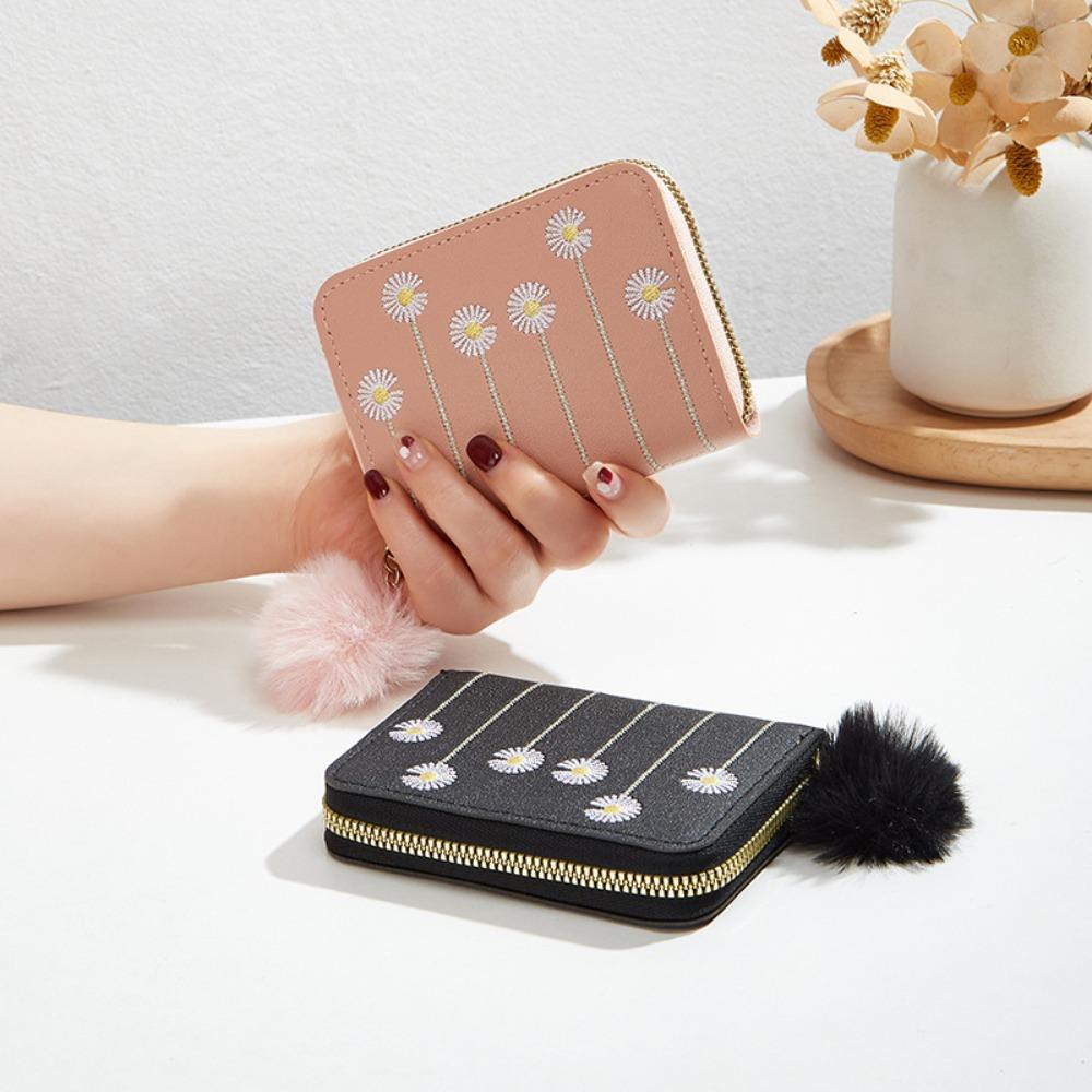 

Плюшевый кошелек для монет из искусственной кожи, новый короткий женский кошелек