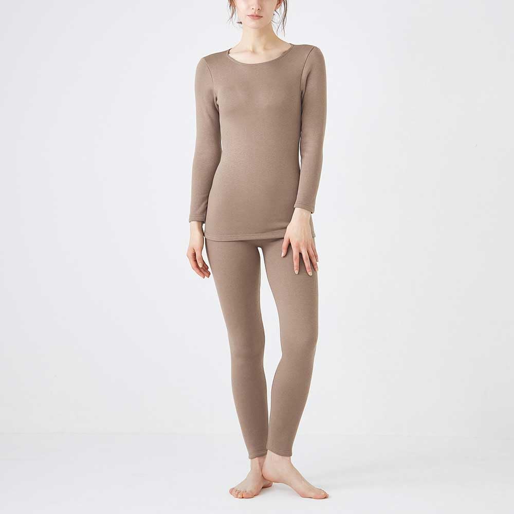 Gunze Hot Magic Kiwami Warm New Gray Size M Innerwear, Fleece-Lined, Thick, Warm, Long-Sleeve Innerwear, Women's, Heather, (MH5946)