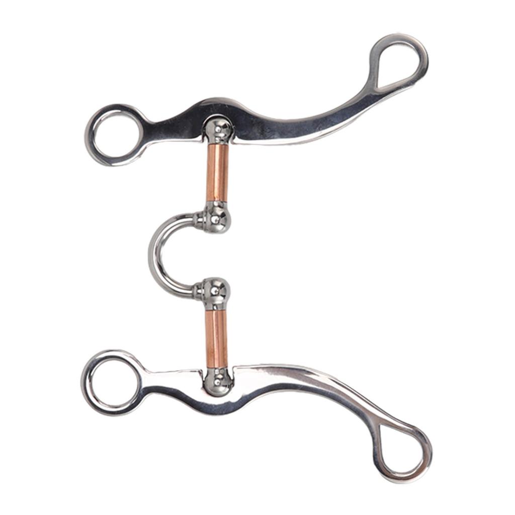 Horse Snaffle Bit Stainless Steel Rose Gold Plated Horse Gag Loose Ring Outdoor Garden Cultivation