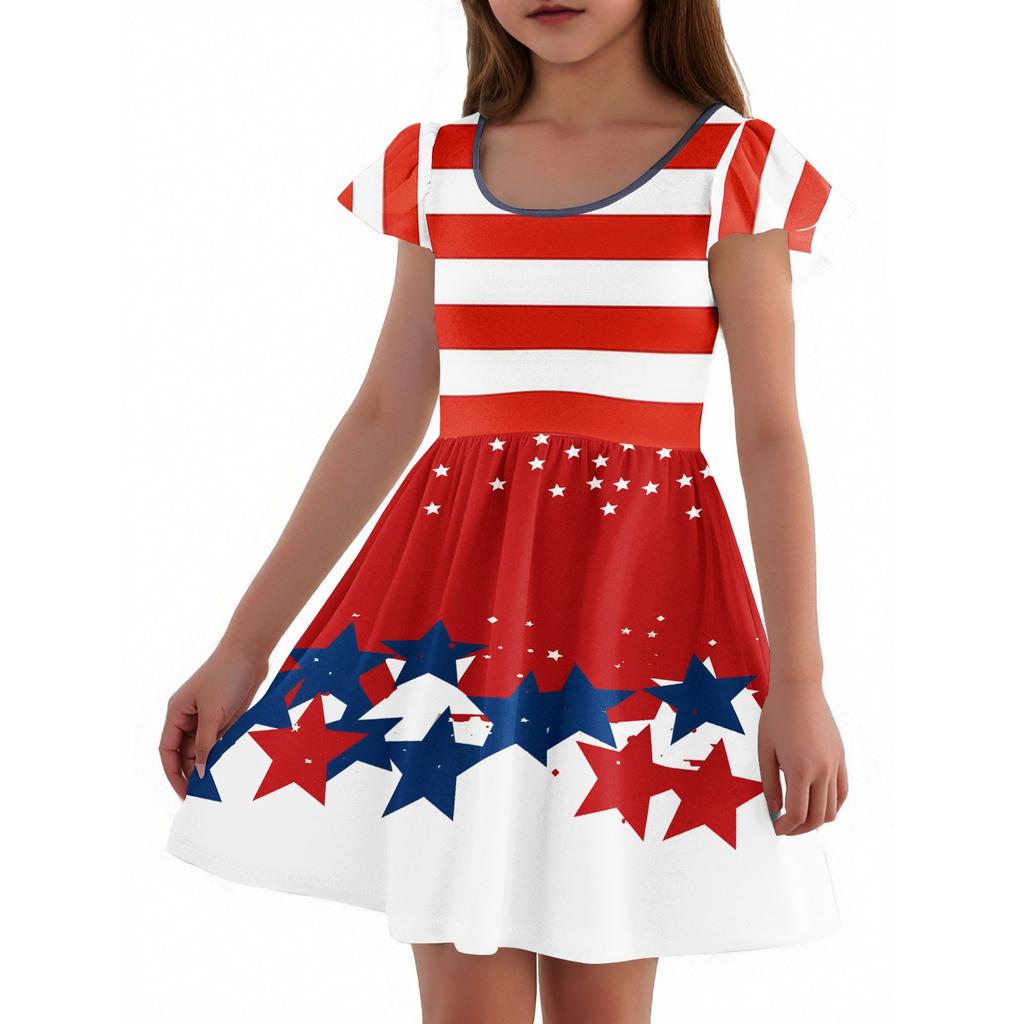 Girls Toddler SleeveDress Dresses Casual Party School Dresses Clothes For Girls