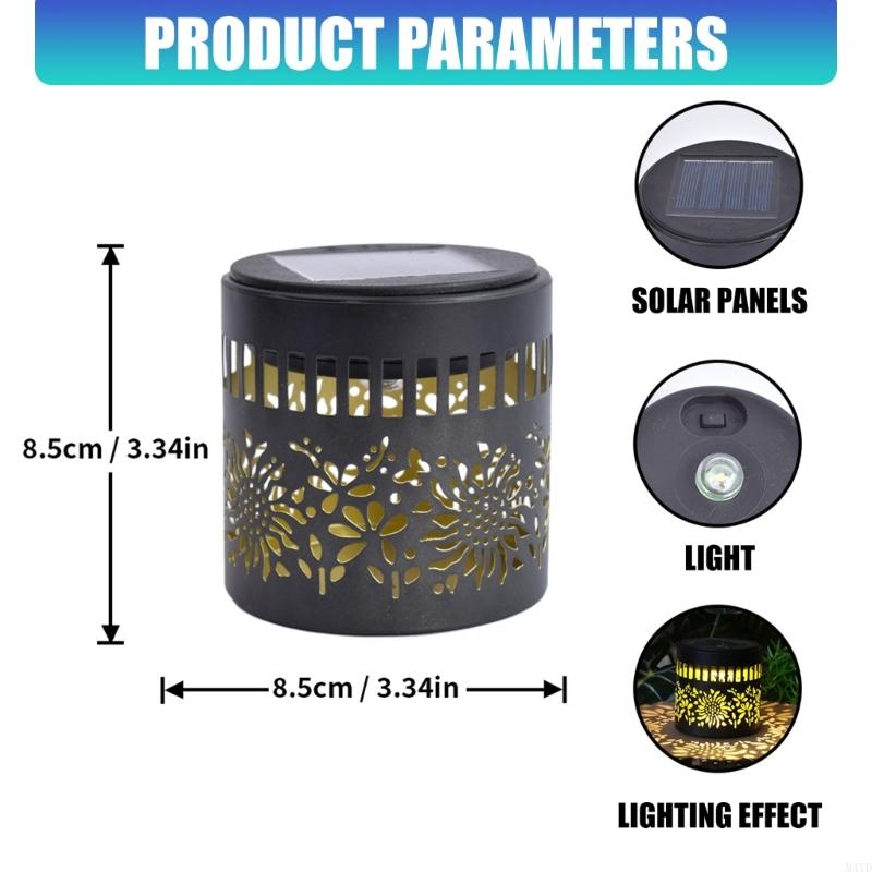 Outdoor Flower Solar Lamp Garden Decoration Waterproof Outdoor Solar Landscape Lights for Patio Yard Pathway M4YD
