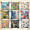 Pc Peach Skin Summer Tropical Cushion Cover Beach Palm Tree Throw Pillow Case for Living Room Sofa Outdoor Home Holiday Decor