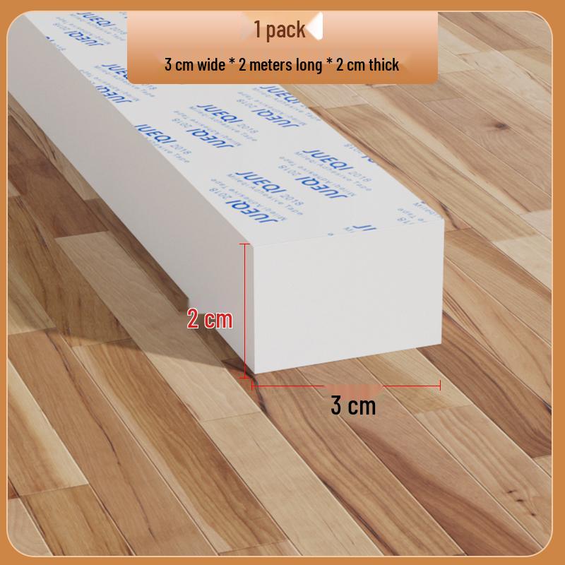 Samoprzylepny biały pasek z gumy piankowej: Uszczelka do drzwi i okien, amortyzująca, dźwiękoszczelna, podkładka antykolizyjna do urządzeń mechanicznych.