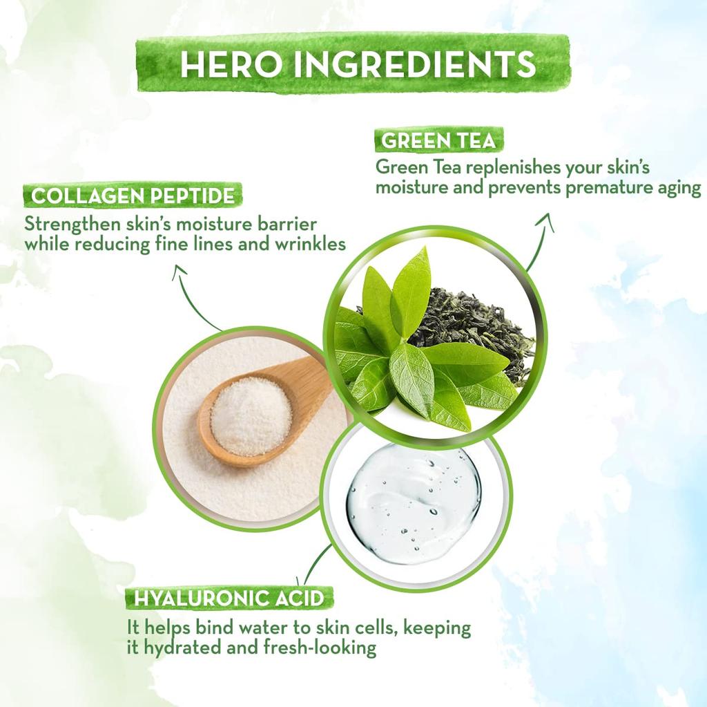 Mamaearth Bye Bye Face Cream For Women With Green Tea Collagen & Hyaluronic Acid For Fine Lines Wrinkles 30 G