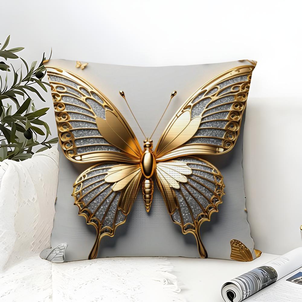 Beautiful Colorful Butterfly Decorative Prints Pillow Case Linen Pillow Case Sofa Home Decor Cushion Cover Cushion Cove