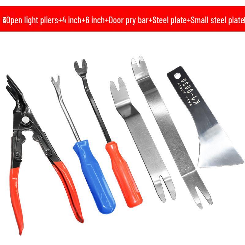 Nerezová sada páčidel a nástrojů pro demontáž čalounění interiéru automobilu