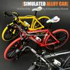 Mini 1:8 New Model Alloy Bicycle Diecast Finger Mountain Simulation Metal Bend Road Bike Collection Gifts Toys for children