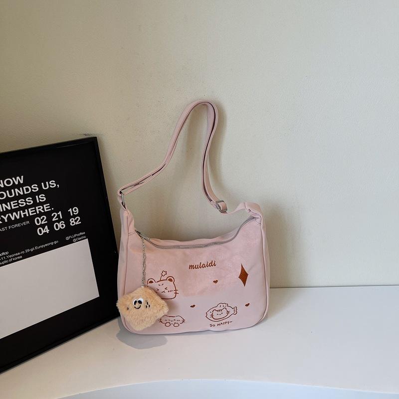 Large Capacity Bag Women's 2025 New Fashion Simple Niche Design Shoulder Messenger Bag Commuter Dumpling Bag