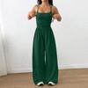 Women's Casual Strapless Wide Leg Jumpsuit for Summer Loose Fit
