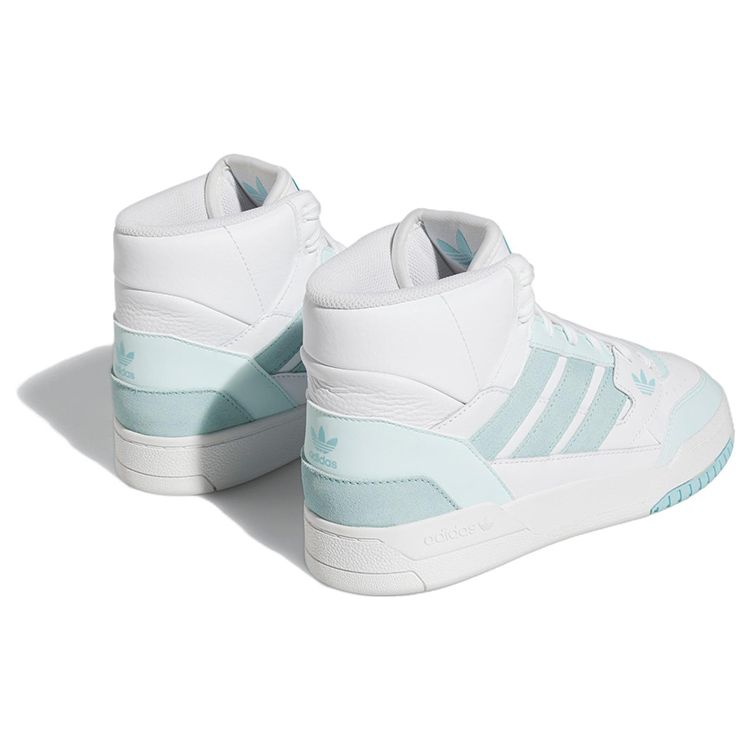 Adidas Originals Drop Step High Top Skate Shoes Women Sneakers White Blue HQ6983