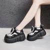 Fashion 8cm Winter High Platform Pumps for Women 2025 Fashion Mixed Colors Loafers Thick Bottom Wedges Heels Leather Woman Shoes
