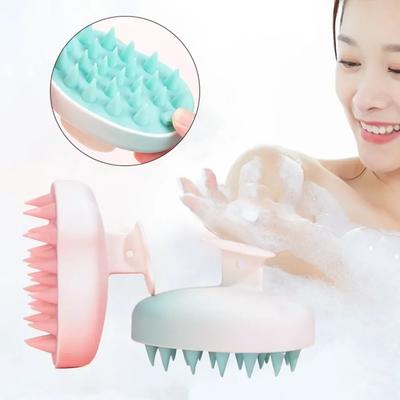 Silicone Shampoo Brush Head Scalp Massage Comb Hair Washing Comb Body Massage Brush Bath Shower Brush Salon Hairdressing Tool