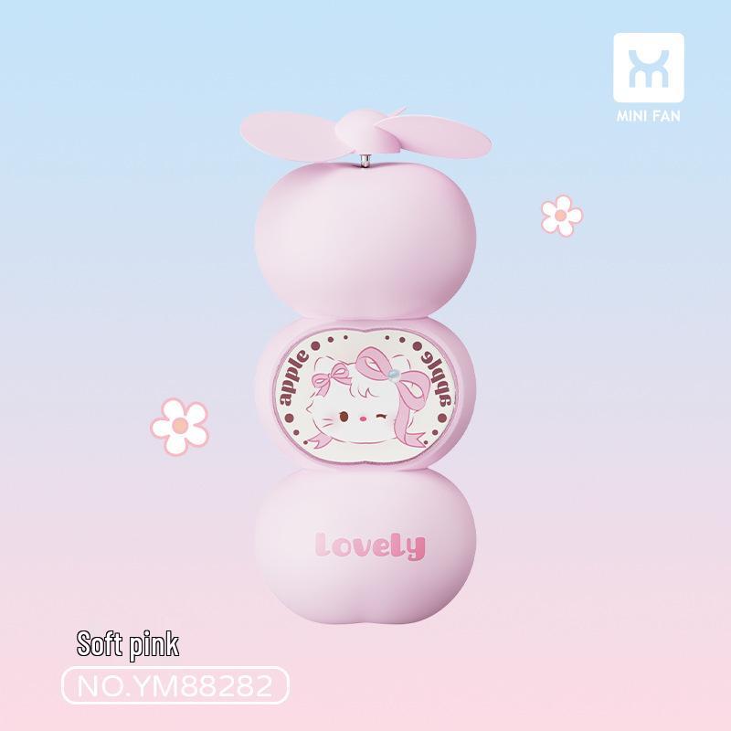 Mini Tanghulu Cartoon USB Fan: Silent, Portable, Customized Children s Gift Color Box + USB Charging Cable