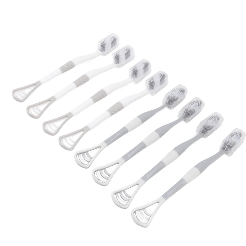 2 in 1 Tongue Cleaning Toothbrush Ergonomic Freshen Breath Healthy Oral Oral Cleaning Tools for All Ages