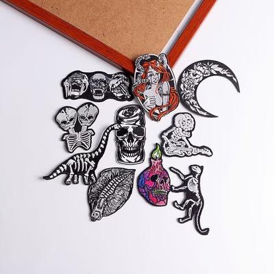 10 τμχ/συσκευασία Εύτηκτο έμπλαστρο κεντήματος Σίδερο σε μπαλώματα για ρούχα Θερμοκολλητικά μπαλώματα για μπουφάν Τζιν σακίδιο πλάτης Σιδερώσιμο μπάλωμα ραπτικής