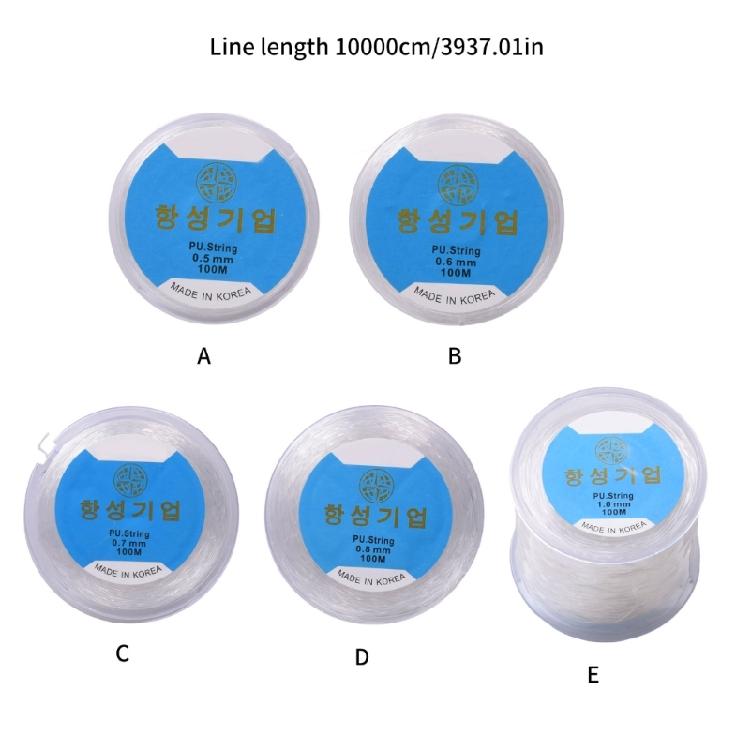 100M Clear Elastic String for Handmade Stretch Bracelets Crafting and Creative Beading Applications