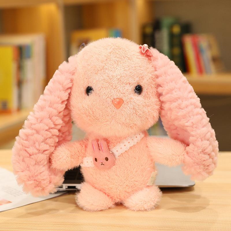 20CM New Creative Stuffed Animals Kids Mini Long Ear Bunny Rabbit Plushie Dolls Cartoon Animal Plush Toys Children Birthday Gift