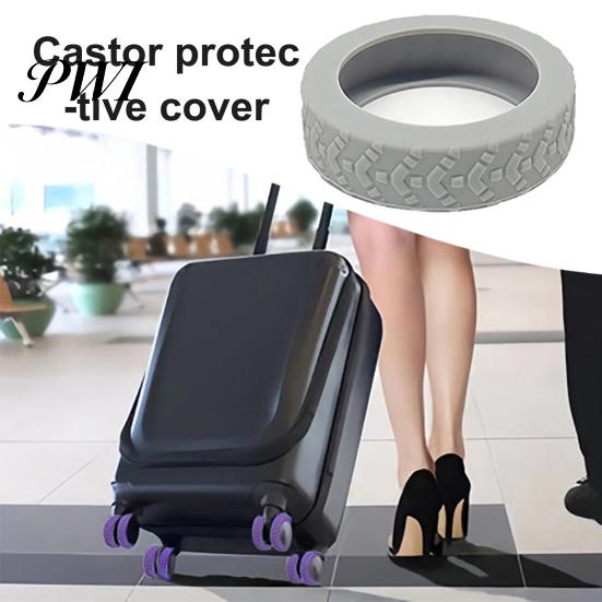 Contoured Silicone Cover Luggage Wheel Covers Mute Anti-scratch Suitcase Protector Protection Castor Sleeves for Traveling Easily Identifiable