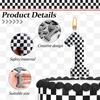1pcsBirthday Candle Number Checkered Candle Birthday Party Decoration Cake Topper for Racing Car Party Decoration Theme Party