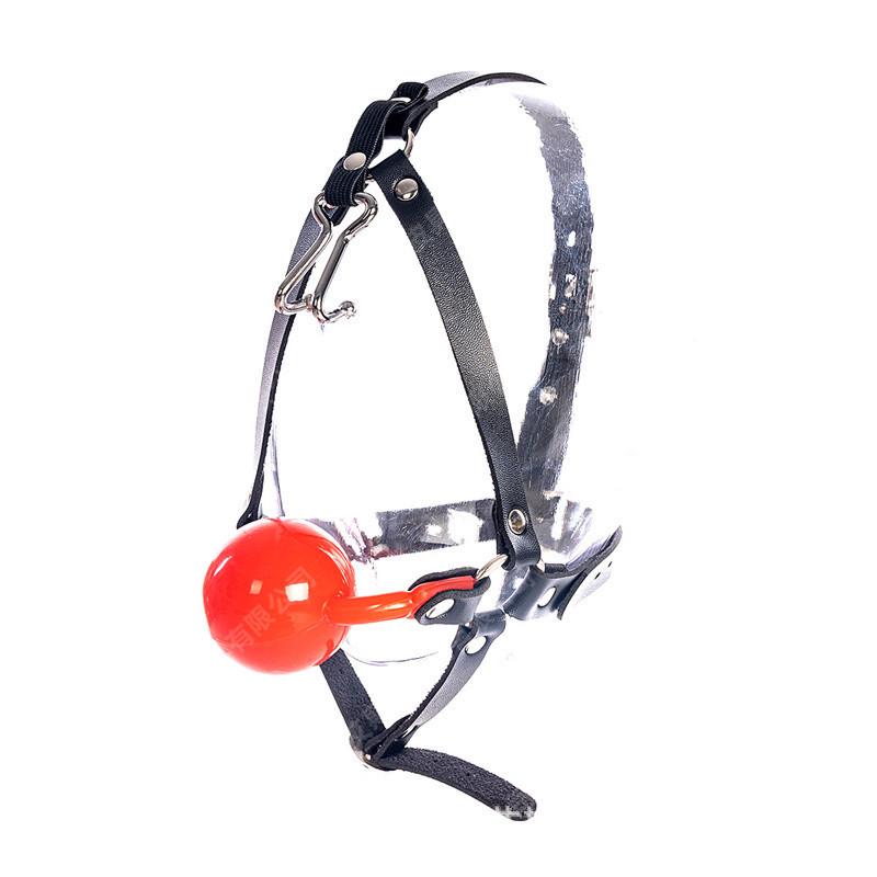 4,8 cm-es Szilikon Golyós Szájkosár Orrhoroggal - K9 Női Rabszolga Képzés