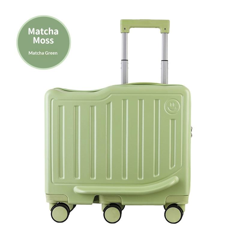 Kids Rideable 20 Inch Rolling Suitcase Password Lock Portable Carry On Luggage For Children Travel Vacation зелёный