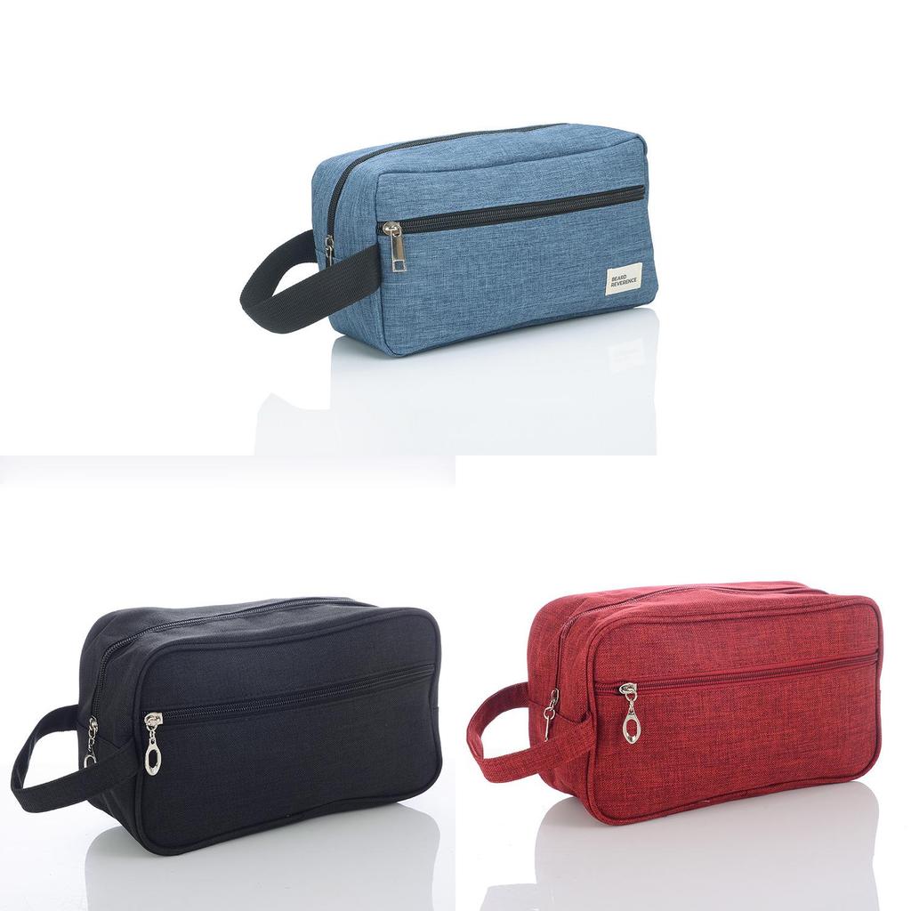 Mens Travel Cosmetic Bag With Sealed Nylon Material For Outdoor And Bathroom Storage