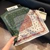 71Cm silk scarf square scarf high sense Korean fashion versatile professional simulation silk small scarf retro printed silk scarf women