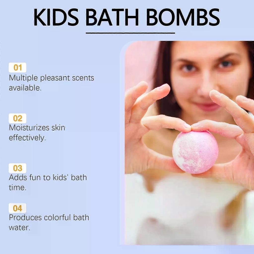 6 Pack Kids Bath Bombs Gift Set, Ocean Themed Fizzing Bath Bombs with Surprise Inside, Gentle Moisturizing Bubble Bath for Toddlers