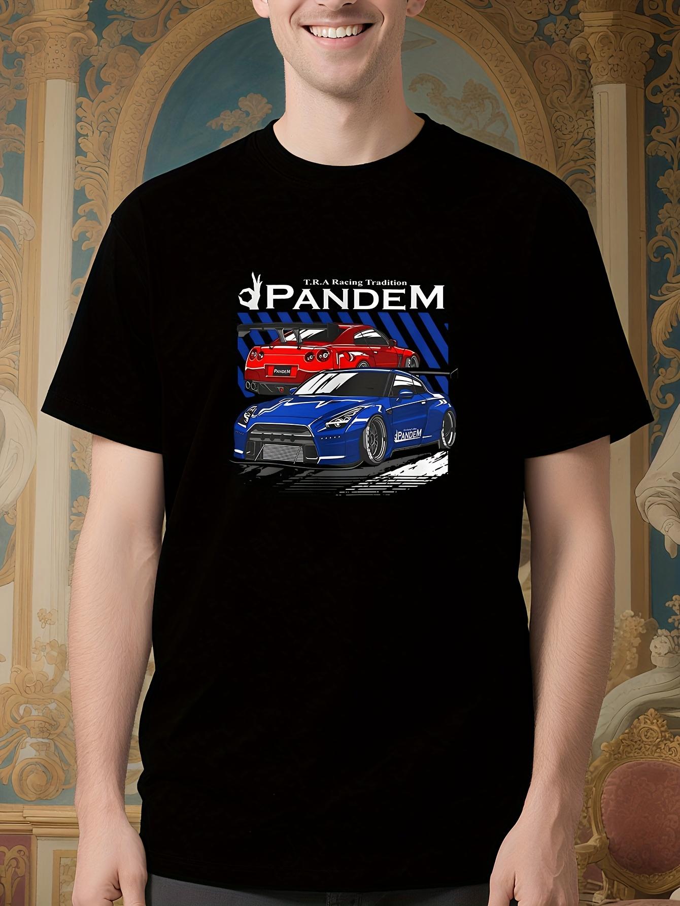 Track Ready Pandem Tuned GT Racing - Black with Red & Blue Racing Cars - Motorsport Apparel for Track Days T-shirt M