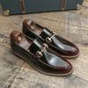 Business Casual Men Dress Shoes Luxury Glitter Designer Formal Shoes For Man Patent Leather Shoes Pointed Toe Men's Social Shoes
