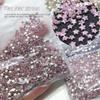 HUA HUA 50Pcs Star Flat Bottomed Zircon Rhinestone Nail DIY Manicure Decoration Accessories Nail Charm