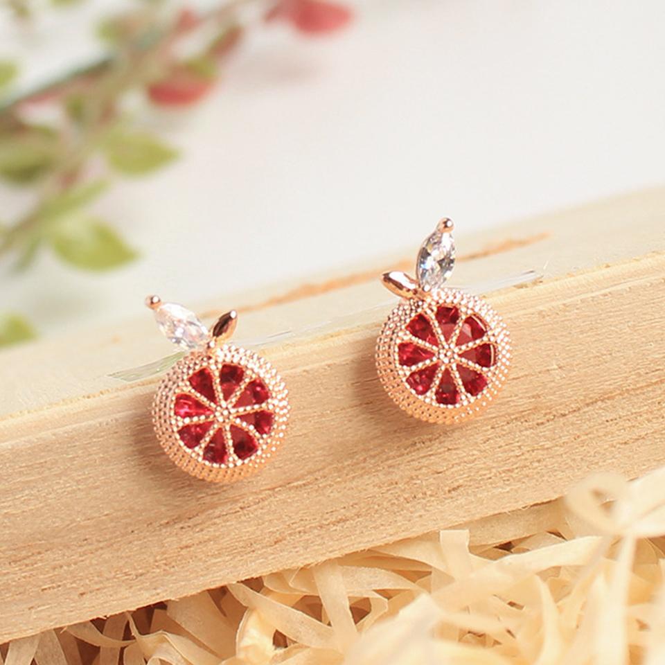 Environmentally Friendly, Fresh And Sweet Lemon Earrings, Fashionable And Versatile, Niche Design Earrings With A High-End Feel