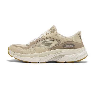 Go Series Soft Comfortable Fabric Synthetic Leather Shock Absorbing Breathable Support Running Shoes Women Sneaker Light-Beige 129224-NAT