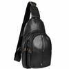 Genuine Leather Chest Sling Bag Crossbody Shoulder Backpack Unisex Adjustable Strap Multi Pocket Travel Office Daily Use
