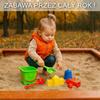 Wiaderko Do Piasku 25Cm Zamek Grabki Łopatka, Foremki Zestaw Całoroczny