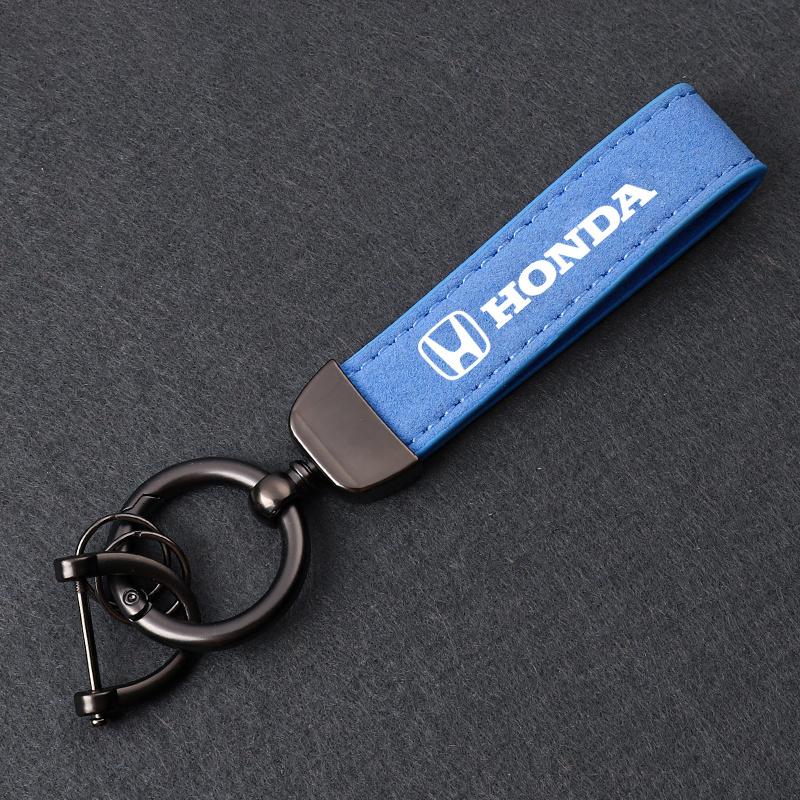 Leather Car Key Keychain Chain Ring Keyring Holder For Honda Civic Fk7 Fit Fk2 Mugen Fk8 Type R Accord Crv Styling Accessories SV0
