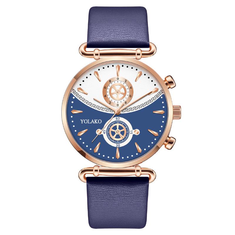 Mode zwei-auge spleißen frauen uhr frauen uhr gürtel quarzuhr