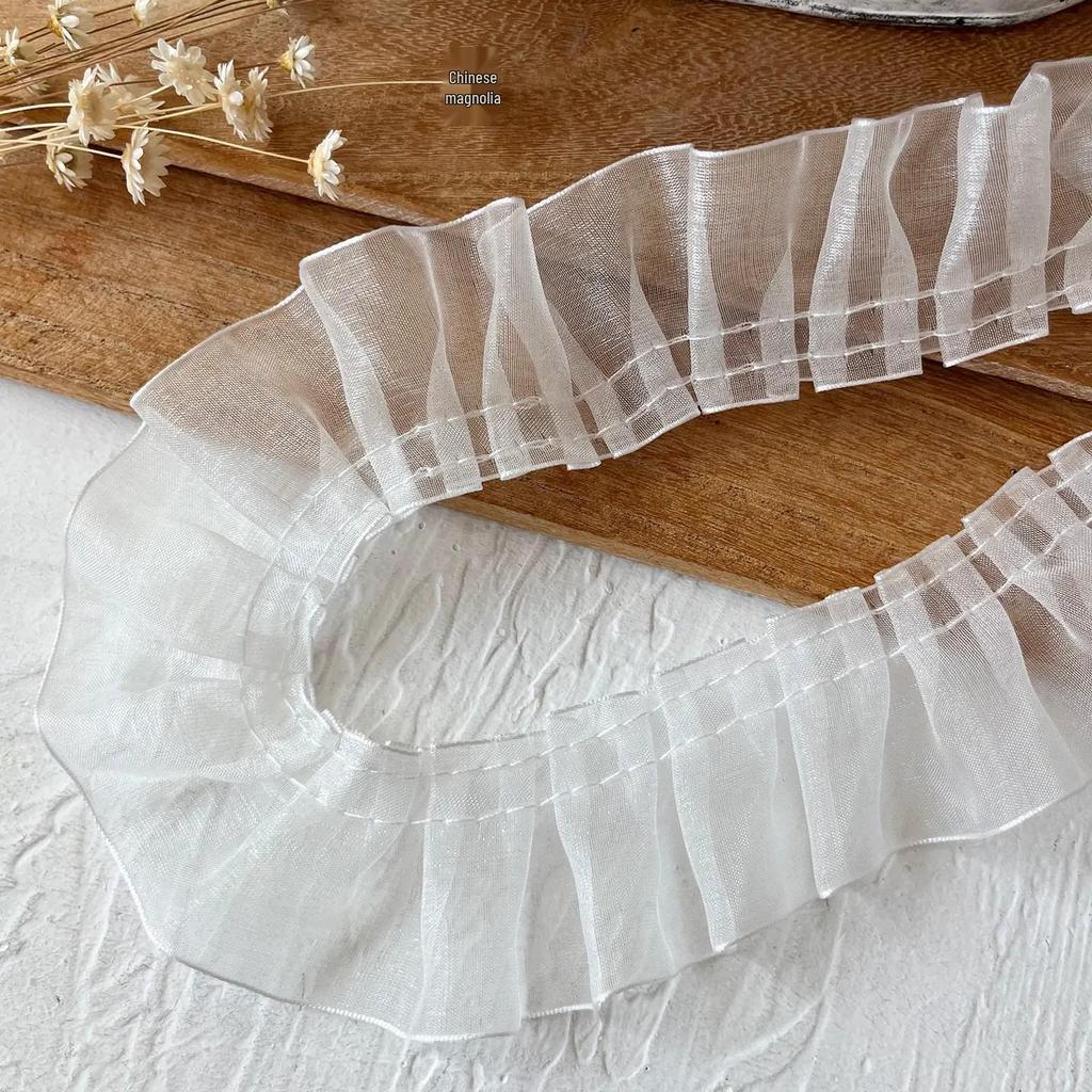 Handmade Lace Trim: Mesh for Baby Clothes, Curtains, Skirts, Pleated Decorative Fabric