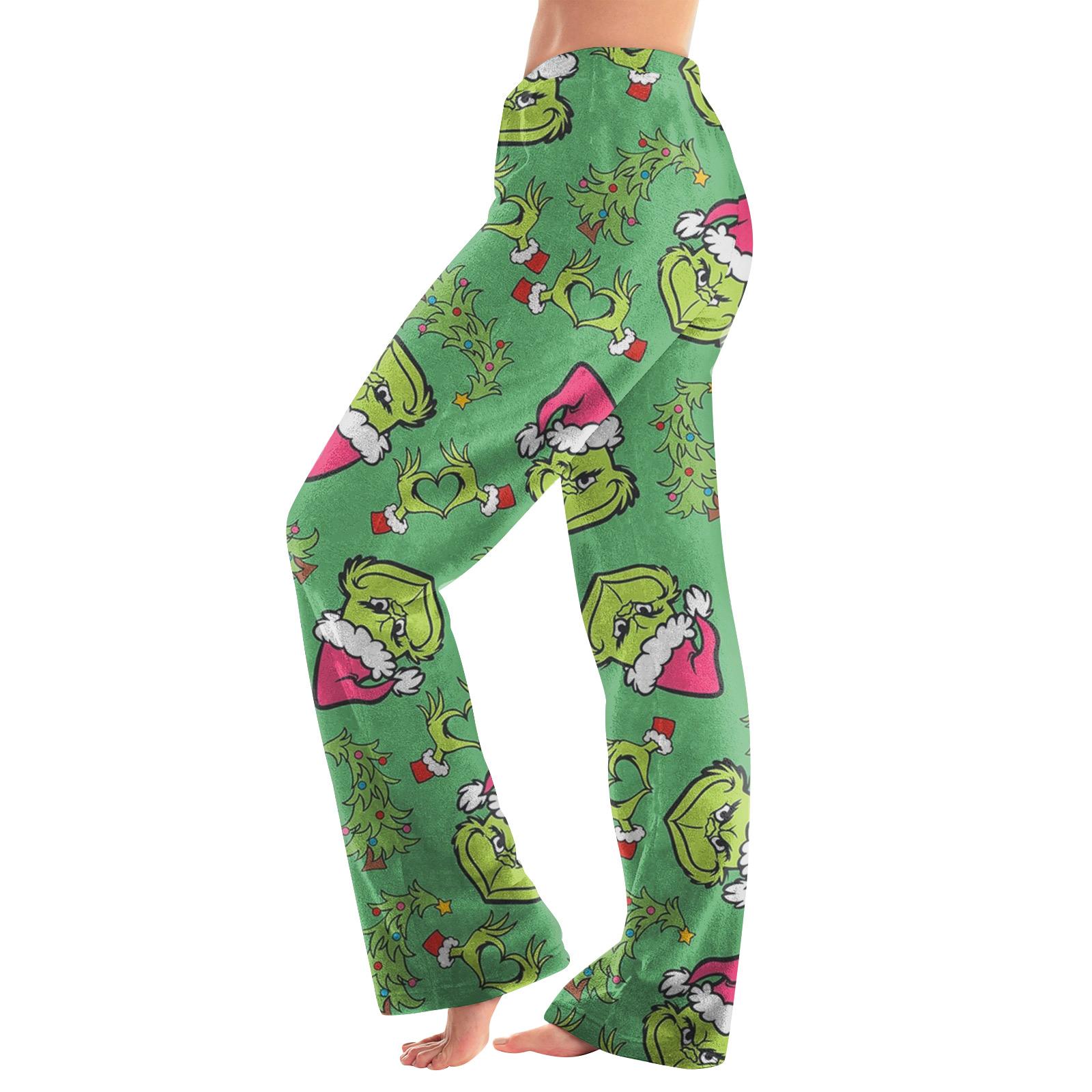 

Женские Зимние Брюки с Принтом Полной Длины Длинные Спортивные Брюки L армия зеленый