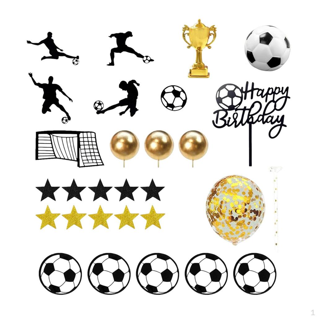 Fußball-Kuchenaufsätze für Männer, Einlagen, Partys, Feiern, Vatertag