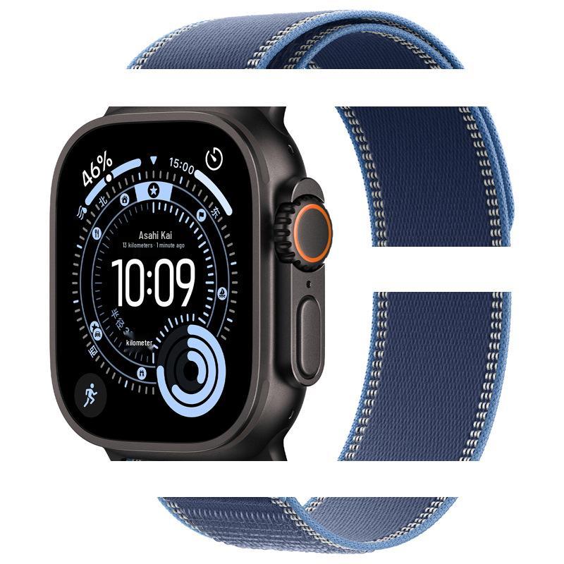 Apple Watch Ultra 10/9 Nylon Woven Velcro Trail Loop Strap