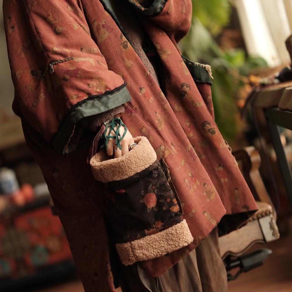 Ancient Mud Retro Quilted Lambswool Hand Warmer Muff SC078 Fran