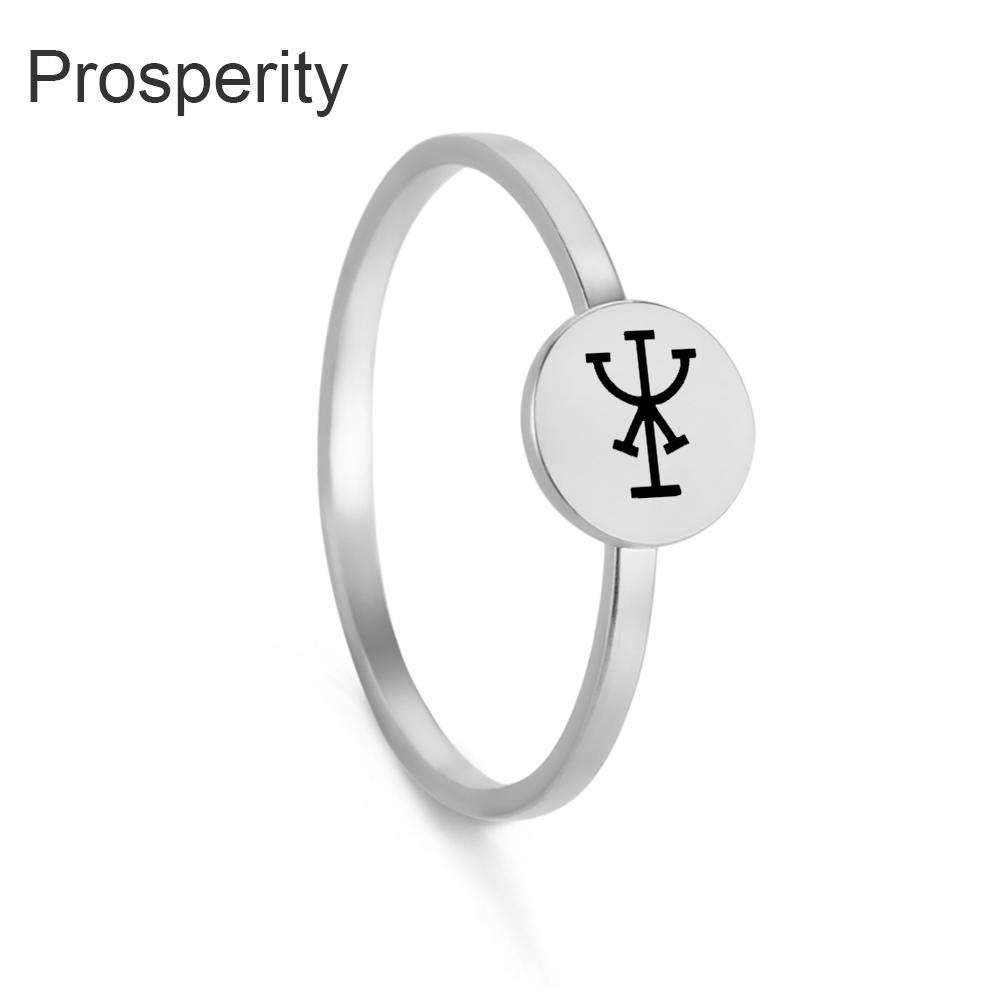 Dawapara Vintage Odin Symbol Ring Tribal Ancient Symbols Runes Wiccan Protection Amulet Finger Rings Stainless Steel Jewelry